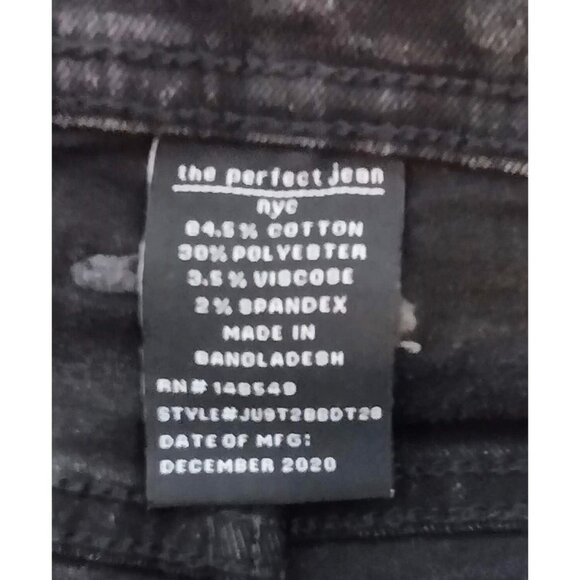 The Perfect Jean Nyc Mens 28X28 Black Skinny Fit Zip Fly Stretch Denim Pants - Picture 4 of 6